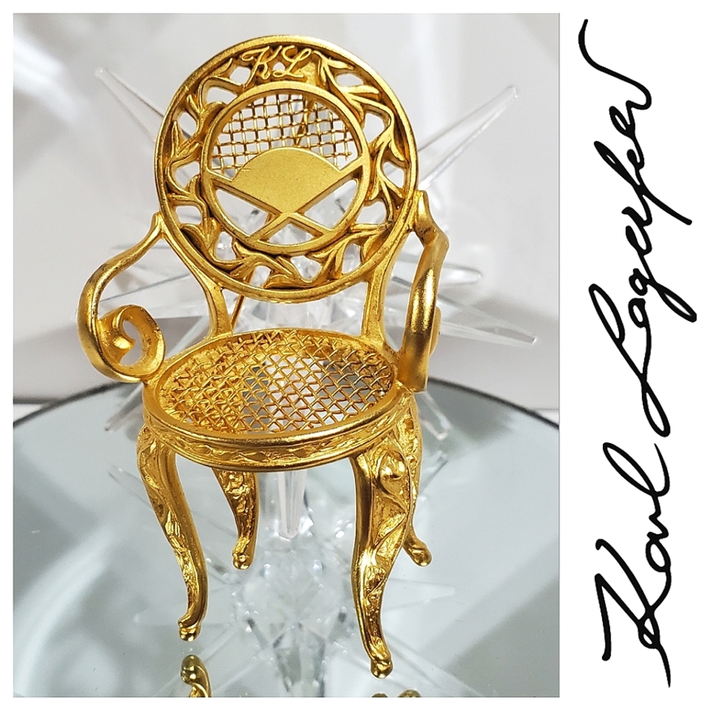 Iconic Vintage KARL LAGERFELD Rococo Louis XV Chair Brooch
